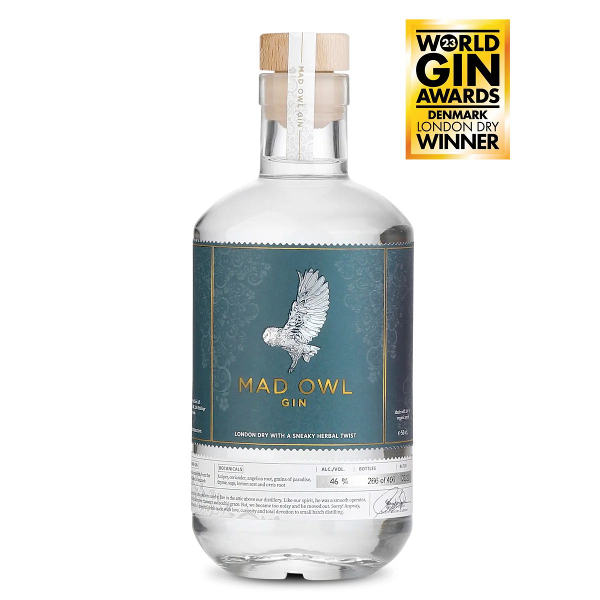 Mad Owl Gin - London Dry, Thornæs Destilleri